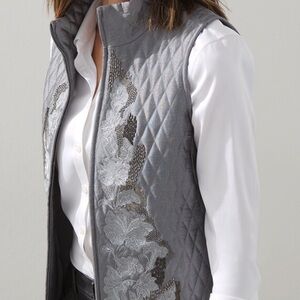 Embellished Quilted Vest